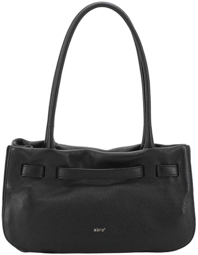 abro Leren schoudertas Leather Dalia Shoulder Bag Jill Black / Nickel zwart