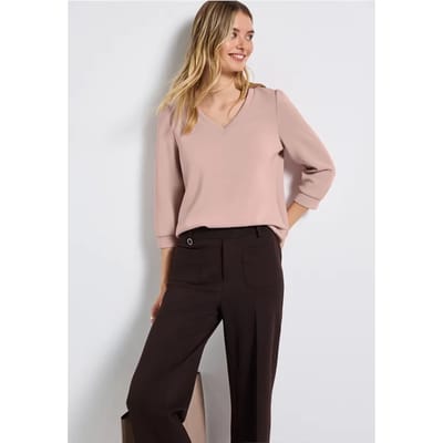 Silk-Look Shirt met rimpels