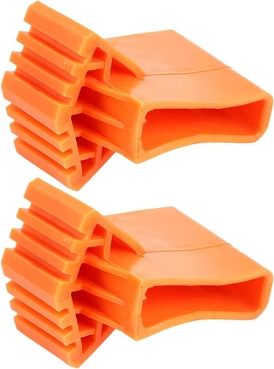 Ladder Voetbeschermers - Antislip Matten - Vloer Beschermen - Verdikt en Verstevigd - 9x6.5x2 cm - Oranje