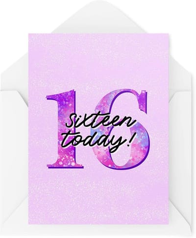 Grappige Verjaardag Wenskaart 16 Jaar Zuster Dochter Vriend Familie