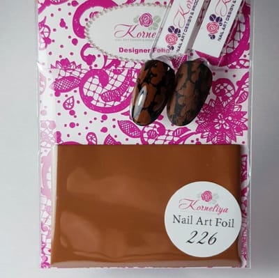 Korneliya Nailart folie - Transfer folie - Nagel Folie Mat CraquelÃ© Kastanje Bruin 226