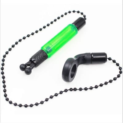 Échangiste indicateur de morsure de pêche, échangiste de pêche en plein air enduit de fer, cintre de canette 1 pièce One Size vert