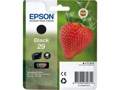 EPSON Cartouche d'encre T2981 noir - Fraise (C13T29814012)