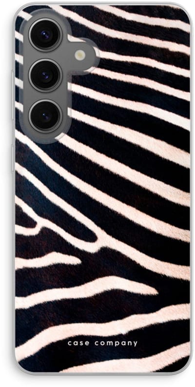 Case Company® - Hoesje geschikt voor Samsung Galaxy S24 hoesje - Zebra - Soft Cover Telefoonhoesje - Bescherming aan alle Kanten en Schermrand