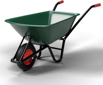 Kruiwagen - Werktuig Kar - Tuinieren en Bouw - Robuust Polypropyleen - 100 liter - Groen
