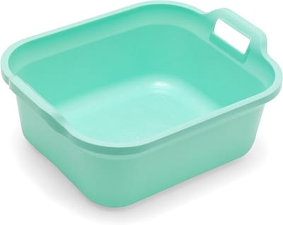 Spoelbak met handgrepen - Afwasbak Kuip - Keukenwerkzaamheden - Verhoogde hefboom - 39 x 32 x 14 cm - Haze Blue
