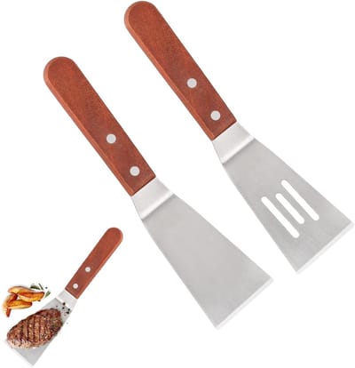 2 stuks kleine spatels van roestvrij staal