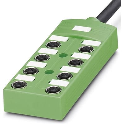 Phoenix Contact SACB-8/ 8-10,0PUR SCO 1517055 Passieve sensor/actorbox M12-verdeler met metalen schroefdraad 1 stuk(s) Piece