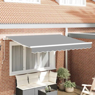 vidaXL - Zonnescherm - Frame - Wit - 2,5 - x - 2 - m - Metaal
