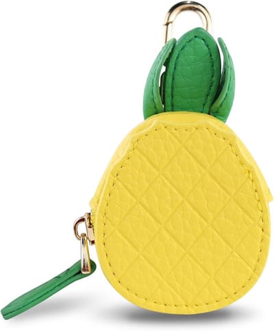Waterdichte Mini Portemonnee in Fruitvorm van Faux Leer voor Vrouwen en Meisjes met Rits en Sleutelhanger, Stijl 6, Modern en Schattig Design