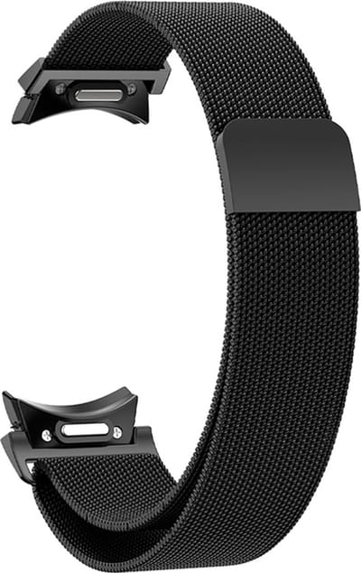 Milanees bandje - geschikt voor Samsung Galaxy Watch 7 / Watch FE / 6 / Watch 6 Classic - zwart