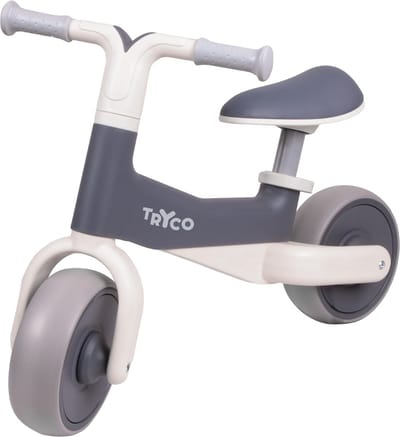 Tryco Bobbie Grey Loopfiets - Meisje & Jongen - Vanaf 1 Jaar - Ook voor 2 jaar, 3 jaar & 4 jaar