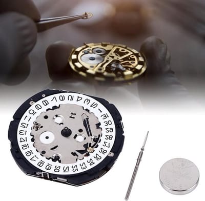 Precisie Uurwerk Mechanisme, Metaal Vervangingsonderdeel met Batterij voor Horlogemakers en Reparatie