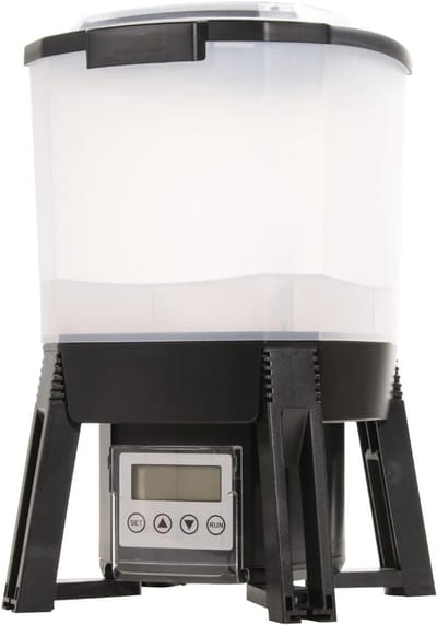 Zonne-energie Visfeeder met 6 liter Capaciteit - 1-6 Voedingen per Dag