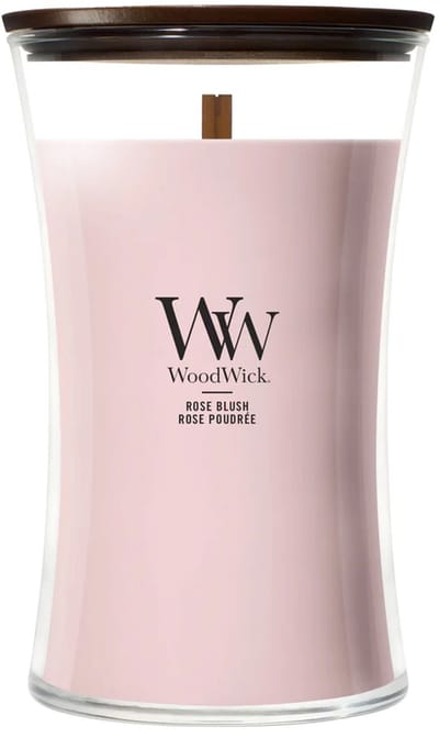 WoodWick Hourglass - Rose Blush - Large Geurkaars - 130 branduren