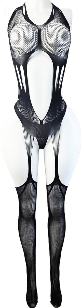 BamBella ® - Panty pak -Onesize - body suit - Dames - Onesize - Erotische jumpsuit van kant lingerie zwart