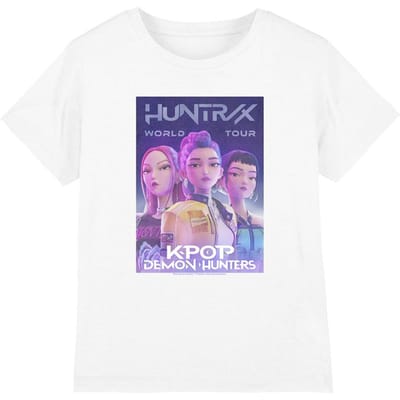 K-Pop Demon Hunters Kinder Wereldtour Huntr/X T-shirt (Wit)