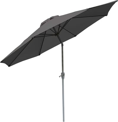 Parasol N19, tuinparasol, Ø 3m kantelbaar polyester/aluminium 5kg ~ antraciet
