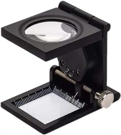 Bureauvergrootglas - Loep - Lezen - 10x en 20x Vergroting - 48x56x50 mm - Wit