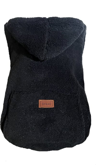 ByKay Cover - baby draagzak accessoire - winter jasje babydrager - universeel - zwart - Teddy Black Melee