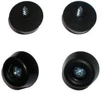 Vervanging rubber stop - Reserve voetjes - Pedalen repareren - Compleet met schroeven - 4 stuks - Zwart