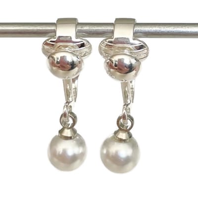 Clip Oorbellen - Oorclips - Party - Mini Parel - Rond - Verzilverd - Hangers - MNQ bijoux