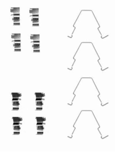 Hella Pagid accessoireset voor remblokken achterzijde Kia Carens Clarus Shuma