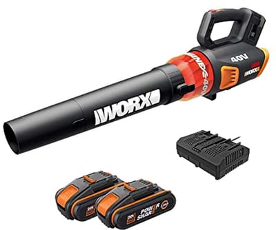 WORX - Borstelloze bladblazer 20 V – WG584E (levering met accu en oplader, turbine-technologie, 3 snelheden, tot 145 km/u, 720 m³/h)