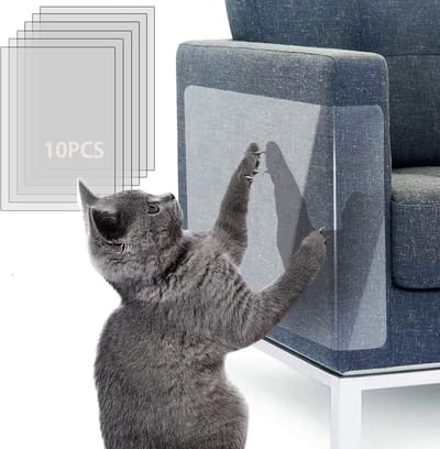 KZQ Meubelbeschermers tegen krassen van katten, 10 stuks per verpakking, 44,5 cm x 30 cm groot, voorkomen effectief dat katten aan meubels krassen, geschikt voor hoeken van banken, muren, deuren, enz.