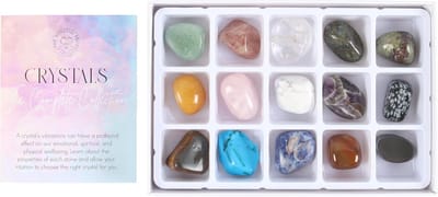 Kristallen Set - Spirituele Geschenk - Chakra Balans - Inclusief Gids - 335 gram