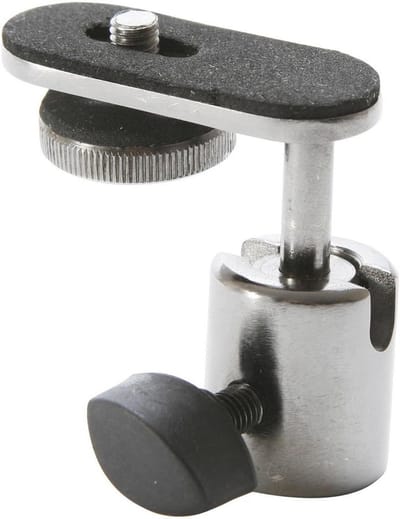 Verstelbare Microfoonstandaard Mount voor Camera en Digitale Recorder - Chrome