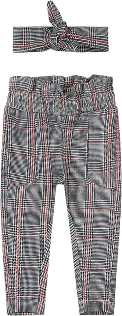 Dirkje-Meisjes Jogging broek+ haarband- Grijs - Maat 56