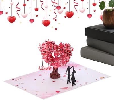 3D Wenskaart - Romantische Kaart - Liefde Uiten - Dansend Paar Design - 17.8x13.6 cm