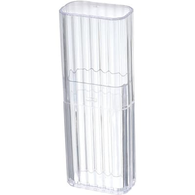 Fournitures de rangement ménagères Boîte de rangement pour cotons-tiges Boîte de rangement portable de voyage pour cure-dents Boîte de rangement transparente pour petits objets blanc