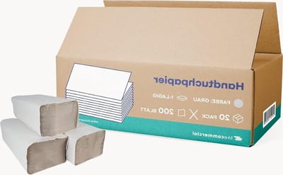 Hand Towels 1-Ply 25 x 23 ZZ Fold - 4000 Sheets Grey Color