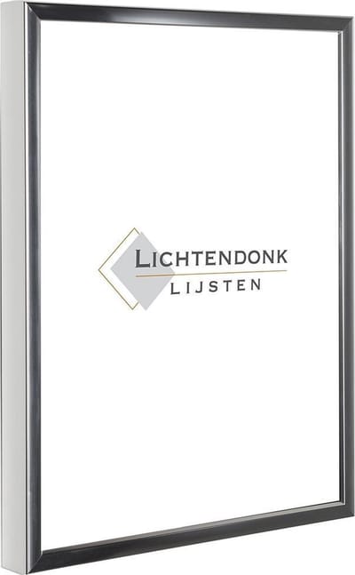 Aluminium Wissellijst 40 x 60 Glans Zilver - Helder Glas - Salerno