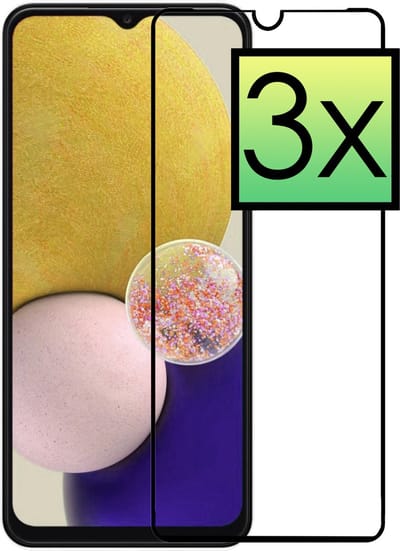 Screenprotector - 3 Stuks - Geschikt voor Samsung Galaxy A13 5G - Full Cover - Beschermglas - Gehard Glas - Tempered Glass - Screen Protector