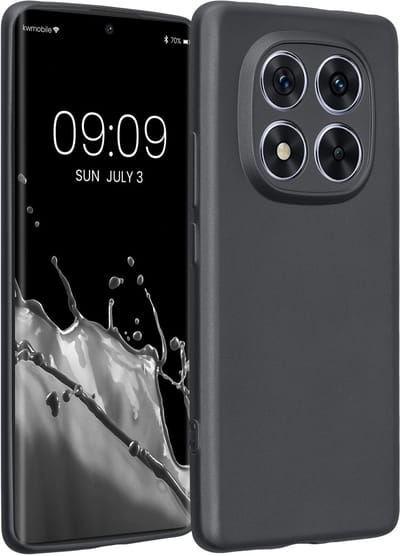 kwmobile metallic telefoonhoesje van TPU - geschikt voor Xiaomi Redmi Note 14 Pro 5G / Poco X7 - Flexible case voor smartphone - In metallic grijs