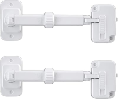 Raamsloten - Kinderbeveiliging voor UPVC-ramen, 2-pack kinder- en huisdierbeveiliging voor ramen, zelfklevende, verstelbare raamsloten voor metalen, houten en kunststof ramen