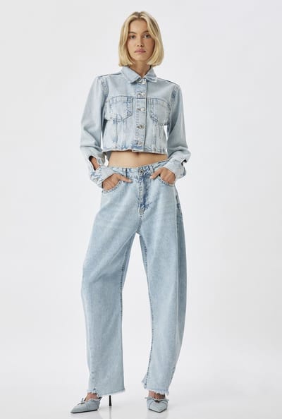 Hoge taille Ballonvorm Jeansbroek