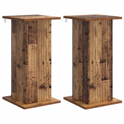 vidaXL - Plantenstand - 2 - st - Oud - hout - 30,5 - x - 30 - x - 60,5 - cm - Bewerkt - hout