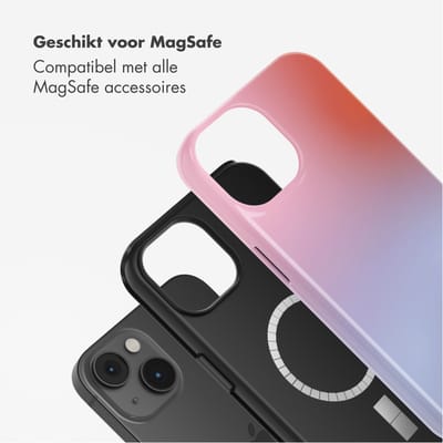 Selencia Hoesje - Geschikt voor Apple iPhone 14 - Backcover geschikt voor MagSafe - Gradient Soft Blush