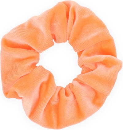 Kraagjeskopen.nl WK Scrunchie Velvet NEON oranje Haarelastiek Haaraccessoire - 1 stuk