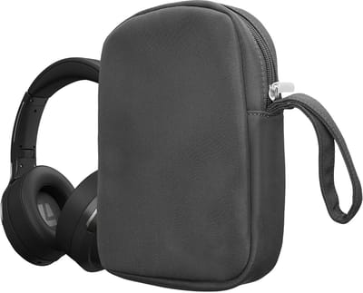 Hoofdtelefoonetui - Koptelefoonhoes - Bescherming en Organisatie - Ruim Interieur 5cm - 26.5 x 20.5 cm - Donkergrijs