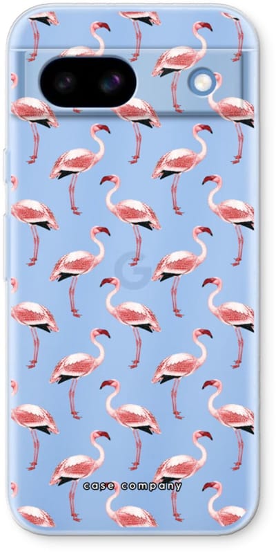 Case Company® - Hoesje geschikt voor Google Pixel 8a hoesje - Flamingo - Soft Cover Telefoonhoesje - Bescherming aan alle Kanten en Schermrand