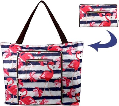 Vouwbare Strandtas met Rits - Grote 46 x 10 x 43 cm - Zomer Tas, Bad Tas en XXL Familie Shopper