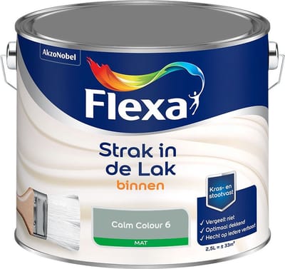Flexa - Strak In De Lak Binnenlak Mat - Calm Colour 6 - Mengverf - 2,5 L