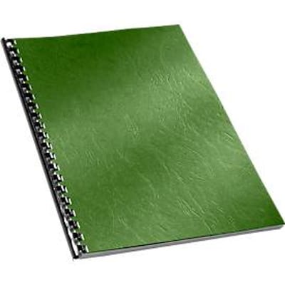 Inbindcovers, karton, met leernerf, A4, groen, 100 stuks