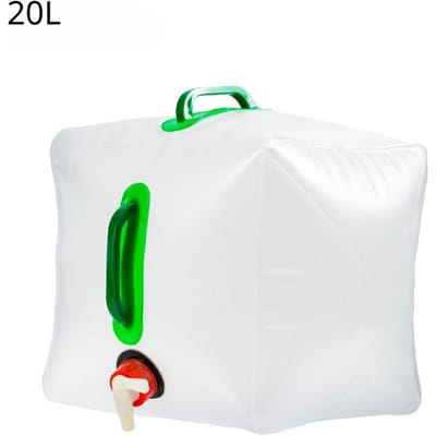 Sac à eau pliant d'extérieur, grande capacité, Portable, grand récipient, bouilloire, seau en plastique, fournitures d'équipement de Camping 20L
