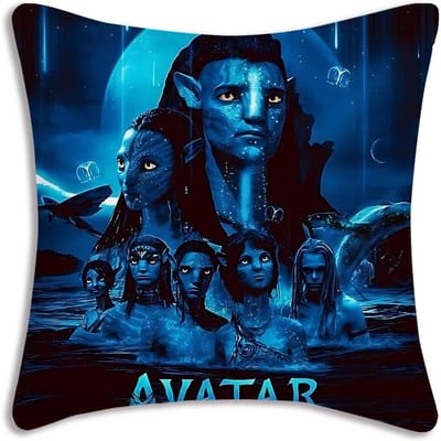 Avatar Water Weg Kussenhoezen Cartoon Sofa Decoratief Huis Dubbelzijdig Bedrukt Kort Pluche Schattige Kussenhoes Linen 45*45(CM)-1Pcs